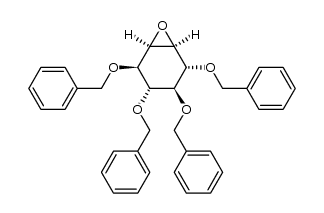 (+)-(1S,2R,3S,4S,5R,6R)-2,3,4,5-tetrakisbenzyloxy-7-oxabicyclo[4.1.0]heptane结构式
