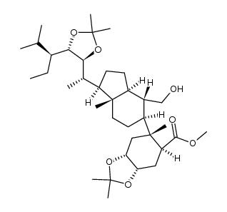 methyl (2R,3S,22S,23S)-7-hydroxy-2,3,22,23-di-isopropylidene-dioxy-6,7-seco-5α-stigmastan-6-oate结构式