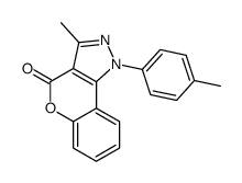 3-methyl-1-(4-methylphenyl)chromeno[4,3-c]pyrazol-4-one结构式