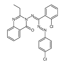 2-chloro-N-(4-chlorophenyl)imino-N'-(2-ethyl-4-oxoquinazolin-3-yl)benzenecarboximidamide结构式