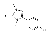 5-(4-chlorophenyl)-2,4-dimethyl-1,2,4-triazole-3-thione结构式