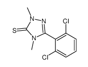 5-(2,6-dichlorophenyl)-2,4-dimethyl-1,2,4-triazole-3-thione结构式