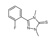 5-(2-fluorophenyl)-2,4-dimethyl-1,2,4-triazole-3-thione结构式