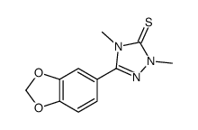 3H-1,2,4-Triazole-3-thione, 2,4-dihydro-5-(1,3-benzodioxol-5-yl)-2,4-d imethyl-结构式
