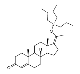 (8R,10R,13S,Z)-10,13-dimethyl-17-(1-((tripropylsilyl)oxy)ethylidene)-6,7,8,9,10,11,12,13,14,15,16,17-dodecahydro-1H-cyclopenta[a]phenanthren-3(2H)-one结构式