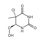 trans-5-chloro-6-hydroperoxy-5,6-dihydrothymine结构式