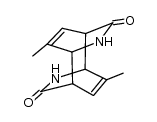 9,11-dimethyl-3,7-diaza-tricyclo[4.2.2.22,5]dodeca-9,11-diene-4,8-dione结构式