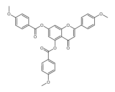 2-(4-methoxyphenyl)-4-oxo-4H-chromene-5,7-diyl bis(4-methoxybenzoate)结构式
