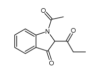 1-acetyl-2-propionyl-3-indolinone结构式