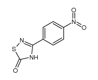 3-p-nitrophenyl-4,5-dihydro-1,2,4-thiadiazol-5-one结构式