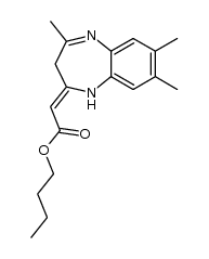 butoxycarbonylmethylene-2 trimethyl-4,7,8 benzodiazepine-1,5结构式