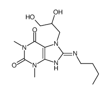 7-(2,3-Dihydroxypropyl)-8-butylaminotheophylline结构式