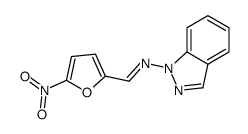 (E)-N-indazol-1-yl-1-(5-nitrofuran-2-yl)methanimine结构式