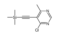 2-(4-chloro-6-methylpyrimidin-5-yl)ethynyl-trimethylsilane结构式