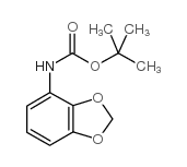 苯并[d][1,3]二氧代-4-氨基甲酸叔丁酯结构式