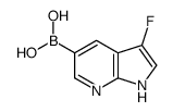 B-(3-氟-1H-吡咯并[2,3-B]吡啶-5-基)-硼酸结构式
