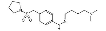 N,N-dimethyl-4-(2-(4-((pyrrolidin-1-ylsulfonyl)methyl)phenyl)hydrazono)butan-1-amine结构式