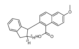 2-(2,2-dideuterio-1,3-dihydroinden-1-yl)-6-methoxynaphthalene-1-carboxylic acid结构式