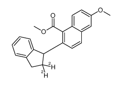 methyl 2-(2,2-dideuterio-1,3-dihydroinden-1-yl)-6-methoxynaphthalene-1-carboxylate结构式