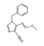 1-benzyl-4-cyano-5-[(methoxymethylene)amino]imidazole结构式