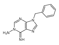 1-amino-9-benzyl-6-iminopurine结构式