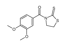(3,4-dimethoxyphenyl)-(2-sulfanylidene-1,3-thiazolidin-3-yl)methanone结构式