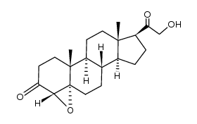 4,5-epoxy-21-hydroxypregnane-3,20-dione结构式