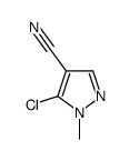 5-CHLORO-1-METHYL-1H-PYRAZOLE-4-CARBONITRILE结构式