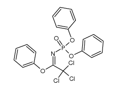 (2,2,2-trichloro-1-phenoxy-ethyliden)-amidophosphoric acid diphenyl ester结构式