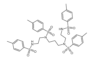 1,4,8,11-Tetrakis(toluene-p-sulphonyl)-1,4,8,11-tetraazaundecane结构式