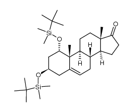 1α,3β-bis[(tert-butyldimethylsilyl)oxy]androst-5-en-17-one结构式