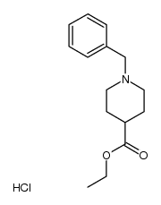 1-(phenylmethyl)-4-piperidinecarboxylic acid ethyl ester hydrochloride结构式