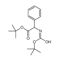 2-Methyl-2-propanyl ({[(2-methyl-2-propanyl)oxy]carbonyl}amino)(p henyl)acetate结构式