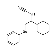 (1-cyclohexyl-2-phenylselanylethyl)cyanamide结构式