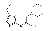 N-(5-ethyl-1,3,4-thiadiazol-2-yl)-2-piperidin-1-ylacetamide结构式
