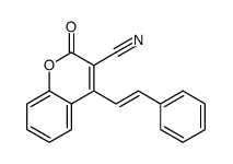 2-oxo-4-(2-phenylethenyl)chromene-3-carbonitrile结构式