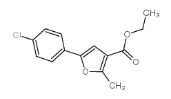 ETHYL 5-(4-CHLOROPHENYL)-2-METHYL-3-FUROATE结构式