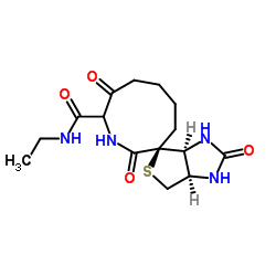 (3aS,4S,6aR)-N-(2-氨基乙基)六氢-2-氧代-1H-噻吩并[3,4-d]咪唑-4-戊酰胺结构式