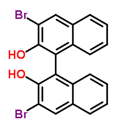 (R)-(+)-3,3'-二溴-1,1'-双-2-萘醇结构式