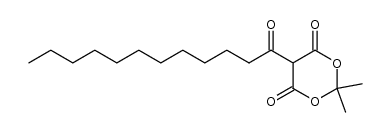 2,2-dimethyl-4,6-dioxo-5-dodecanoyl-1,3-dioxane结构式