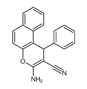 3-amino-1-phenyl-1H-benzo[f]chromene-2-carbonitrile结构式