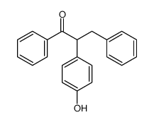 2-(4-hydroxyphenyl)-1,3-diphenylpropan-1-one结构式