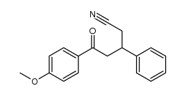 5-(4-methoxyphenyl)-5-oxo-3-phenylpentanenitrile结构式