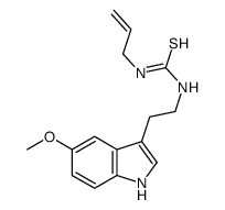 1-[2-(5-methoxy-1H-indol-3-yl)ethyl]-3-prop-2-enylthiourea结构式