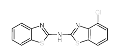 N-(1,3-benzothiazol-2-yl)-4-chloro-1,3-benzothiazol-2-amine结构式