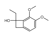 7-ethyl-4,5-dimethoxybicyclo[4.2.0]octa-1,3,5-trien-7-ol结构式