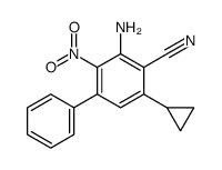 3-氨基-5-环丙基-2-硝基联苯-4-甲腈结构式