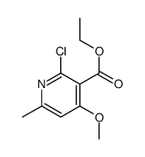 ethyl 2-chloro-4-methoxy-6-methylpyridine-3-carboxylate结构式