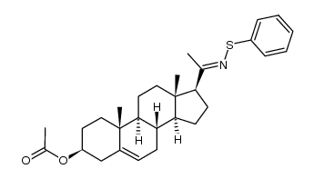 20-(phenylthioimino)pregn-5-en-3β-ol acetate结构式