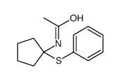 N-(1-phenylsulfanylcyclopentyl)acetamide结构式